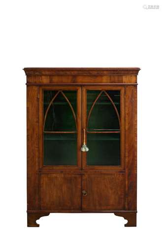 A LATE GEORGIAN MAHOGANY LOW BOOKCASE EARLY 19TH CENTURY