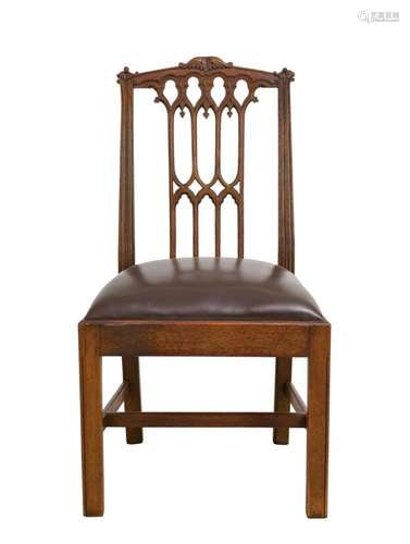 A GEORGE III MAHOGANY SIDE CHAIR CIRCA 1780