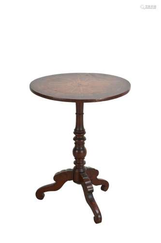 AN EARLY VICTORIAN MARQUETRY AND MAHOGANY WINE TABLE CIRCA 1...