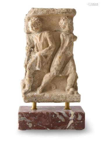 A ROMAN MARBLE SARCOPHAGUS PANEL CIRCA 2ND-4TH CENTURY A.D.