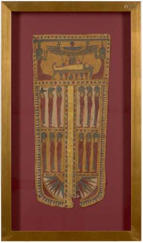 A ROMAN-EGYPTIAN CARTONNAGE PANEL CIRCA 1ST CENTURY B.C.