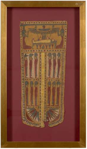 A ROMAN-EGYPTIAN CARTONNAGE PANEL CIRCA 1ST CENTURY B.C.