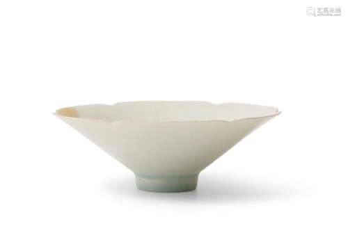 A CHINESE QINGBAI LOBED CONICAL BOWL NORTHERN SONG DYNASTY (...