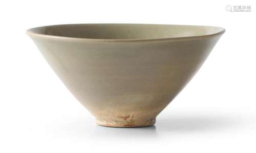 A CHINESE YAOZHOU CELADON CONICAL TEA BOWL NORTHERN SONG DYN...
