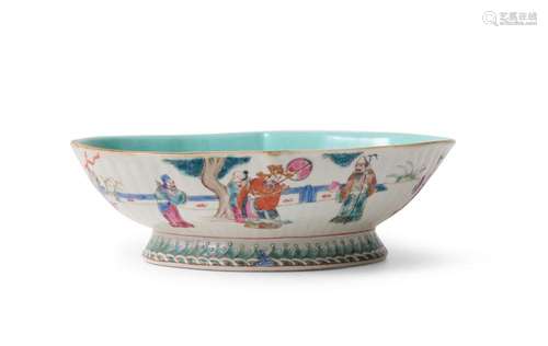 A CHINESE FAMILLE ROSE 'EIGHT IMMORTALS' LOBED BOWL ...