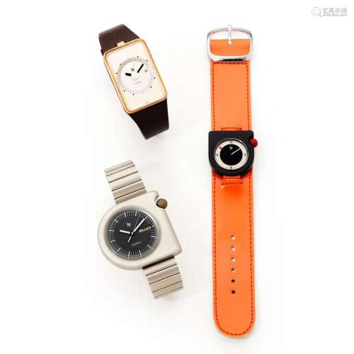 Ensemble de 3 montres Lip designées par « Roger Tallon », pè...