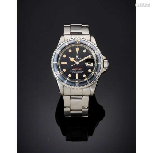 Rolex, Red Submariner, Réf. 1680, n° 2413xxx, vers 1971. Une...