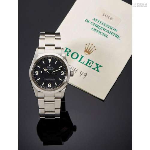 Rolex, Explorer I, Réf. 1016, n° L21xxxx, garantie d'ori...