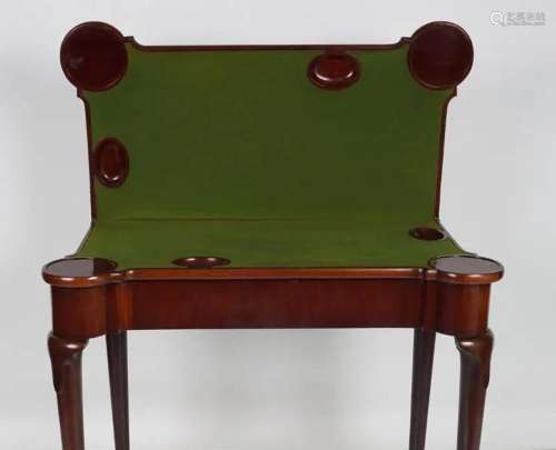 IRISH GEORGE II RED WALNUT GAMES TABLE