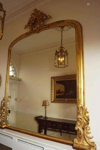 LARGE 19TH-CENTURY DUBLIN GILT MIRROR