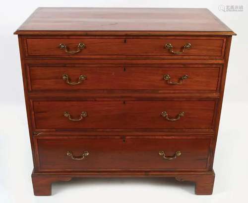 GEORGE III PERIOD MAHOGANY CROSSBANDED CHEST