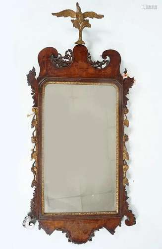 18TH-CENTURY WALNUT FRAMED PIER MIRROR