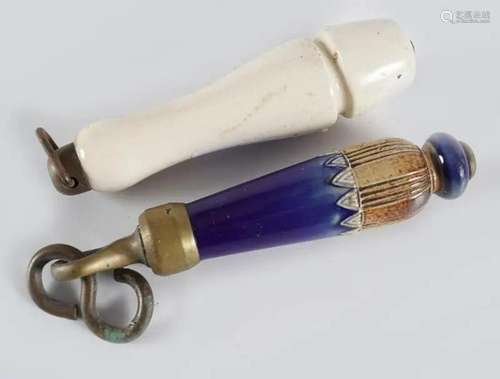 2 19TH-CENTURY CERAMIC CISTERN PULLS