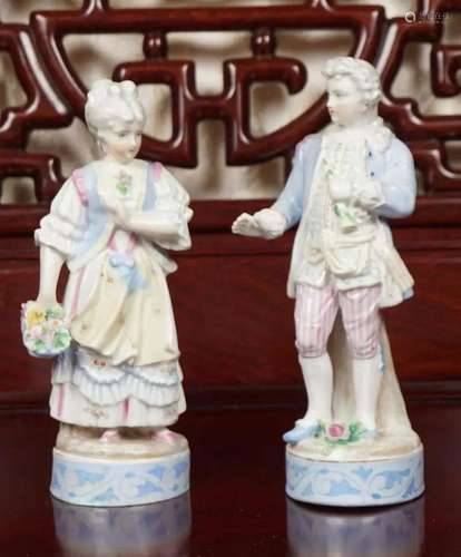 PAIR OF 19TH-CENTURY BISQUE FIGURES