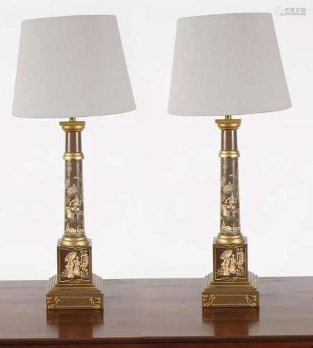 PAIR OF TOLEWARE TABLE LAMPS