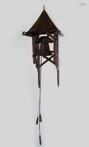 19TH-CENTURY BRONZE BLACK FOREST TEMPLE BELLS