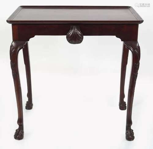 19TH-CENTURY IRISH MAHOGANY SILVER TABLE