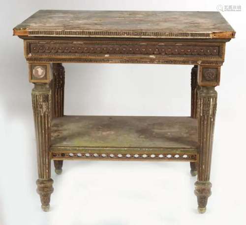 19TH-CENTURY PARCEL-GILT AND PAINTED TABLE