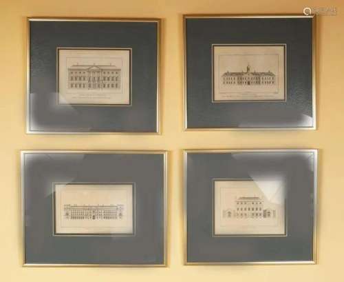 SET OF 4 ARCHITECTURAL VIEWS OF DUBLIN
