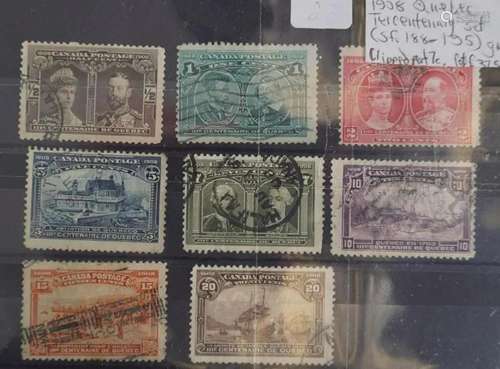 COLLECTION OF EARLY CANADIAN QUEBEC STAMPS