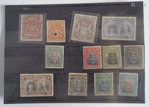 12 BRITISH SOUTH AFRICAN COMPANY STAMPS