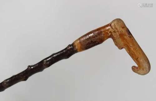 19TH-CENTURY BLACKTHORN WALKING STICK