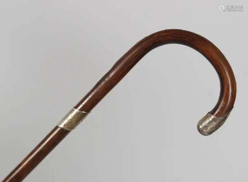 19TH-CENTURY ROSEWOOD WALKING STICK