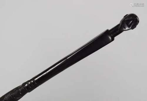 19TH-CENTURY AFRICAN EBONY WALKING STICK