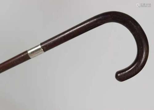 19TH-CENTURY HARDWOOD WALKING STICK