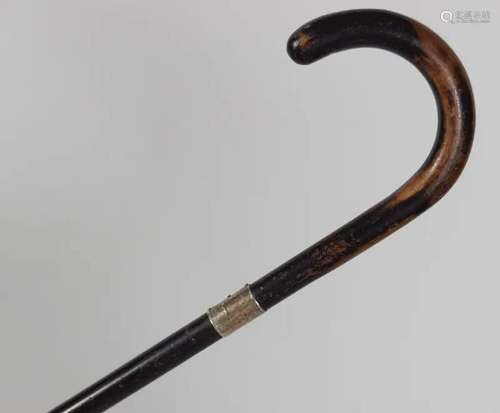 19TH-CENTURY HARDWOOD WALKING STICK