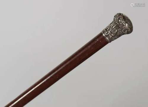 EDWARDIAN HARDWOOD WALKING STICK