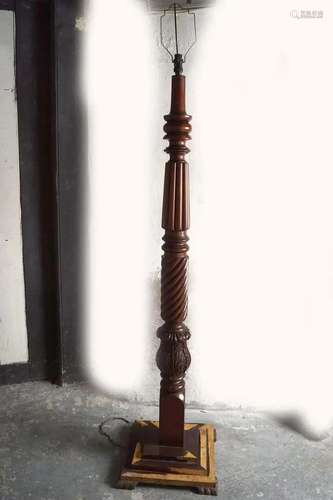 EDWARDIAN MAHOGANY STANDARD LAMP