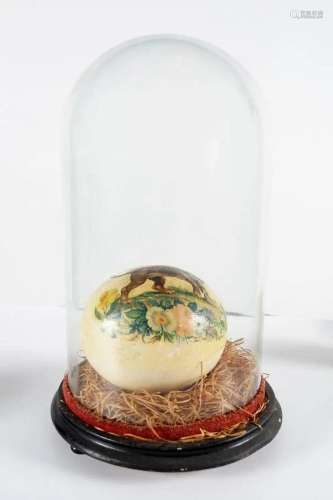 19TH-CENTURY PAINTED OSTRICH EGG