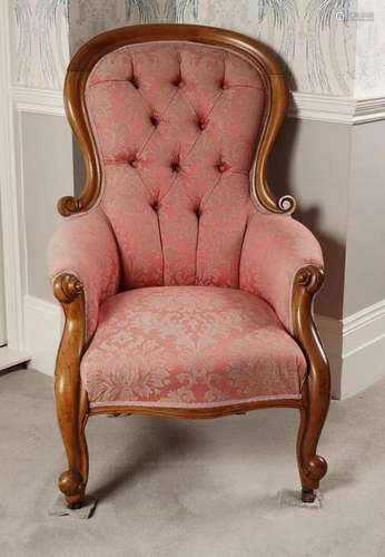 EARLY VICTORIAN MAHOGANY ARMCHAIR