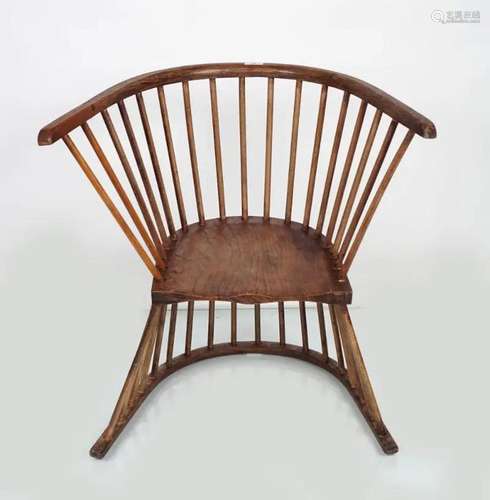 IRISH 19TH-CENTURY PROVINCIAL RAIL BACK CHAIR