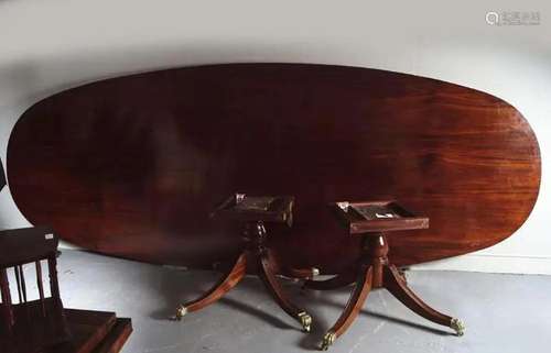 EXTREMELY LARGE MAHOGANY BOARDROOM TABLE