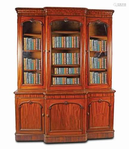 LARGE 19TH-CENTURY MAHOGANY BOOKCASE