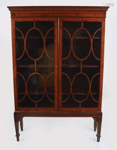 REGENCY MAHOGANY & INLAID BOOKCASE