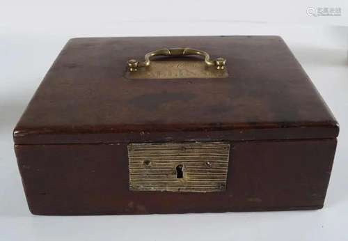 18TH-CENTURY MAHOGANY DEED BOX