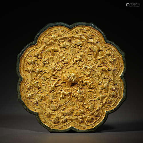 Chinese Tang Dynasty pure gold bronze mirror