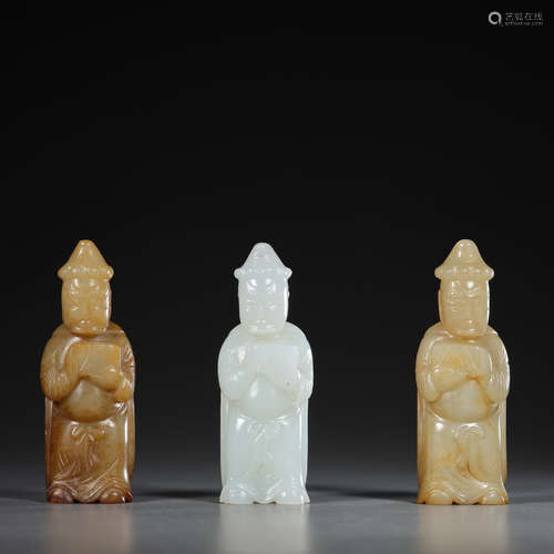 Chinese Hetian jade figures in qing Dynasty