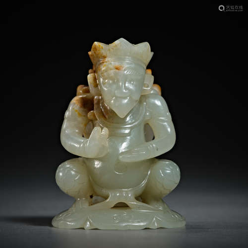 Hetian Jade statue of China's Yuan Dynasty