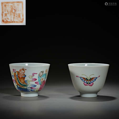 Chinese qing Dynasty porcelain cups