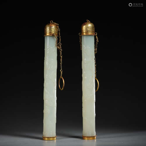 Chinese Yuan Dynasty Hetian jade tube