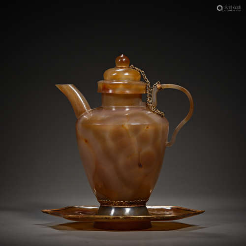 Chinese agate pot from the Qing Dynasty