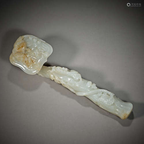 Hetian jade ruyi in Qing Dynasty