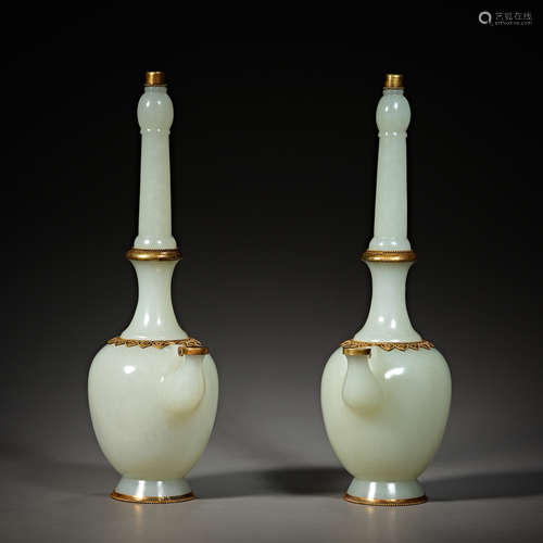 Chinese Jade POTS from Hetian in qing Dynasty