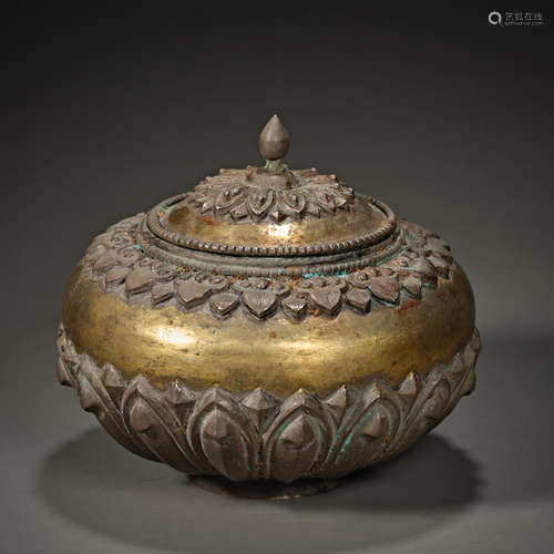 Silver gilt vase from Qing Dynasty, China