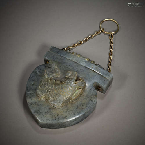 Hetian jade sachet from Qing Dynasty in China