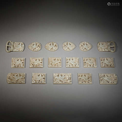 Hetian jade belt of Song Dynasty of China